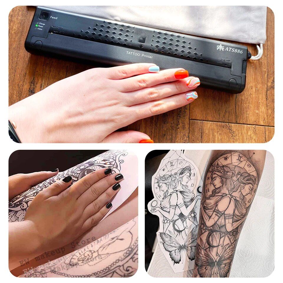 Impresora Térmica Stencil Para Tatuaje Bluetooth+usb Tattoo
